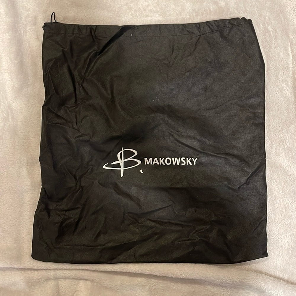 B. Makowsky Black Dust Cover Storage Bag for Handbag or Shoes